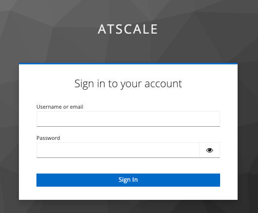 The Design Center login screen.