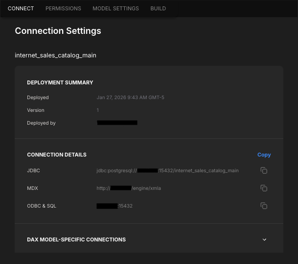 The Connection Settings tab.